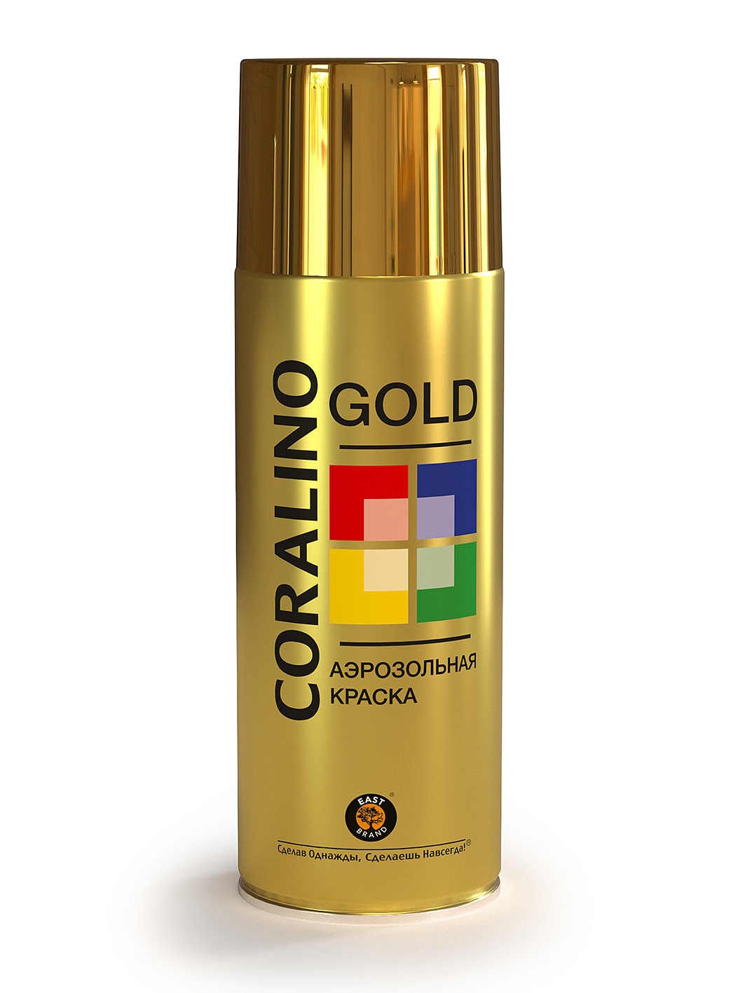 изображение Краска акриловая Coralino аэрозоль Металлик Яркое Золото 200г1